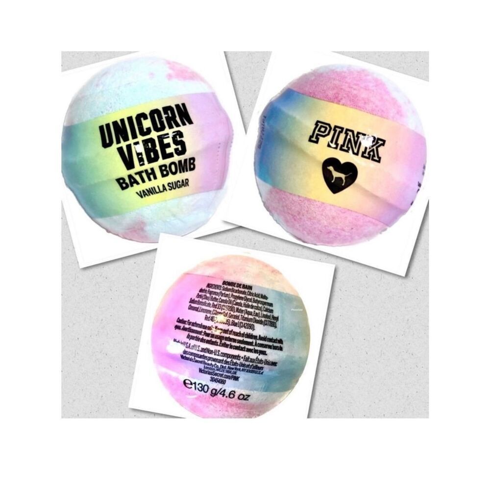 NWT Victoria’s Secret PINK Sealed Unicorn Vibes Vanilla Sugar Bath Bomb